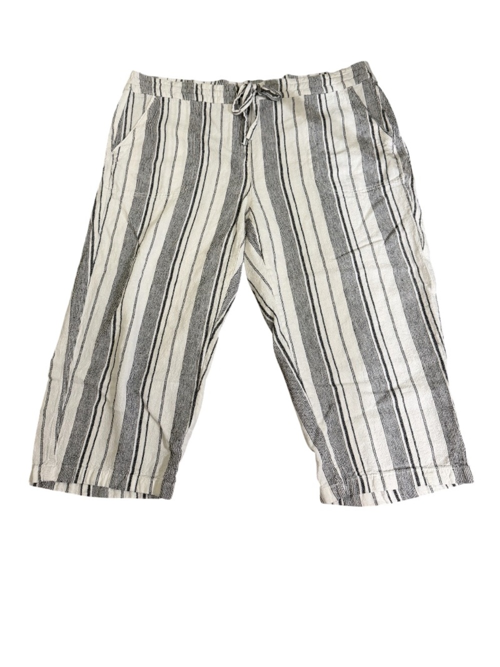 Per Se Black & White Striped Swim
